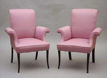 Appraisal: Pair of Upholstered Armchairs