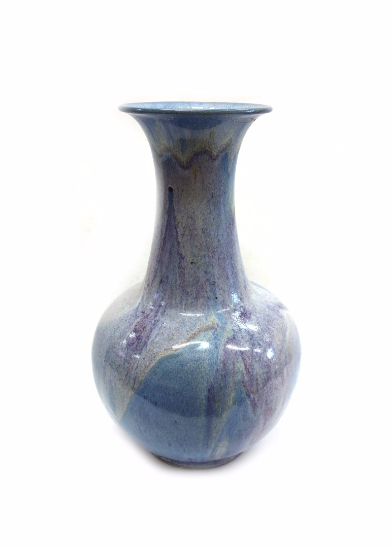 Appraisal: A Chinese baluster vase with running flambe glaze cm high