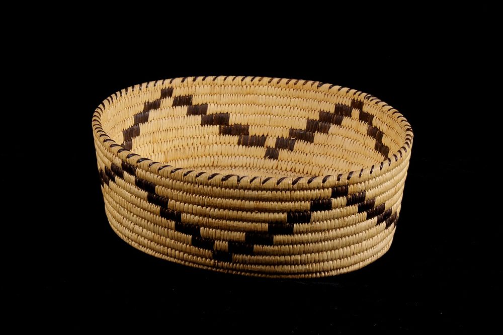 Appraisal: Papago Indian Hand Woven Oval Basket c s Included in