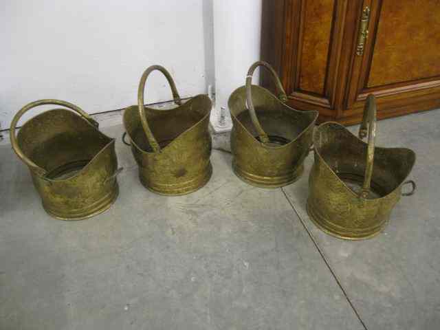 Appraisal: Brass Planters helmet shape '' diameter