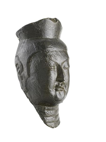 Appraisal: A Korean bronze head of Maitreya In the th th