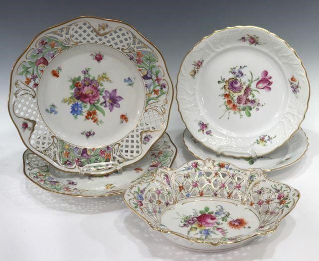 Appraisal: lot of Porcelain plates and bowls each having parcel gilt