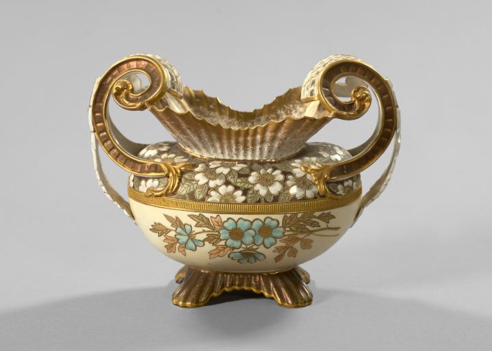 Appraisal: Fine and Rare American Porcelain Garniture Vase by the Faience