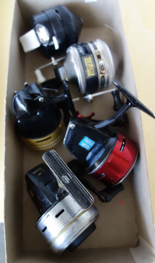 Appraisal: Five closed face match reels comprising an Abu Garcia an