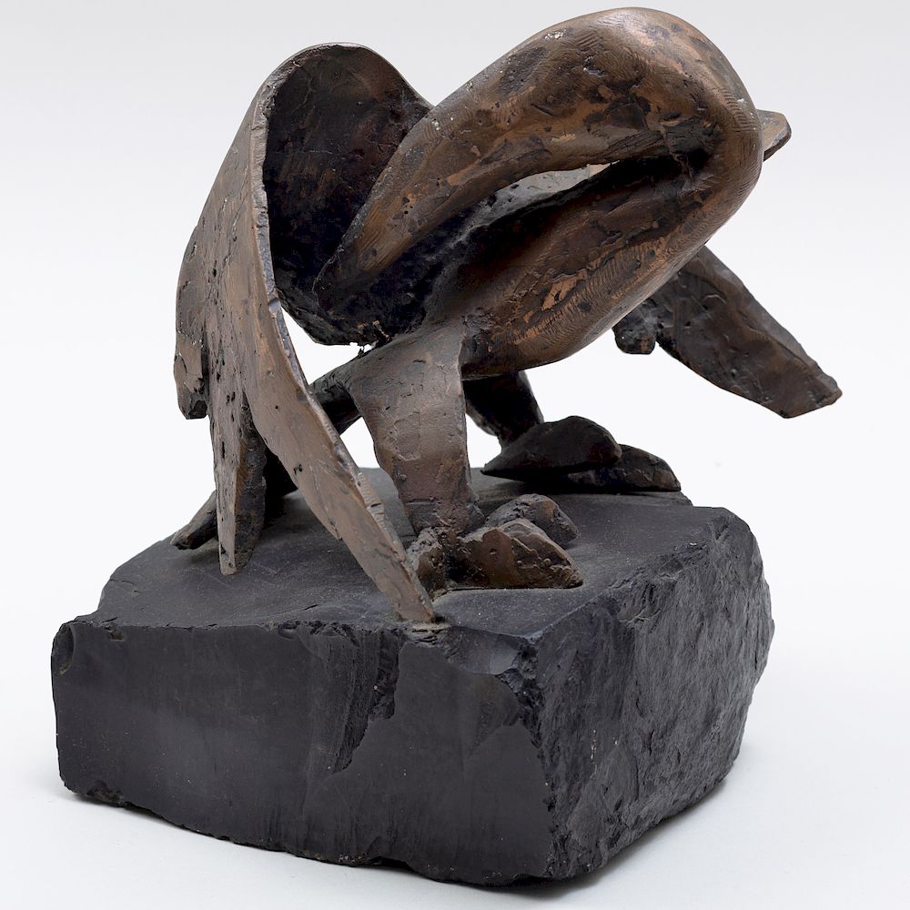 Appraisal: Jo Levy - Untitled Bronze unmarked on a black stone