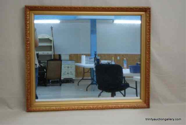 Appraisal: c 's Gold Guilt Wood Framed Wall MirrorHas a ''