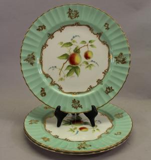 Appraisal: Royal Worcester Porcelain Floral Dishes Royal Worcester Porcelain Floral Dishes