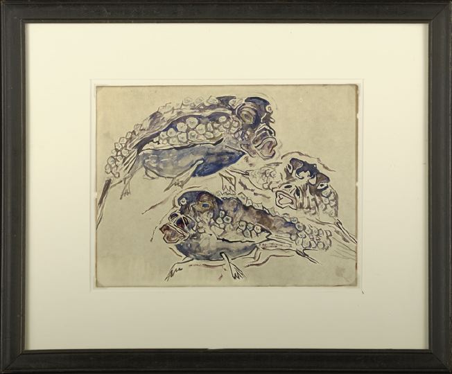 Appraisal: Walter Inglis Anderson American Mississippi - Three Toad Fish watercolor