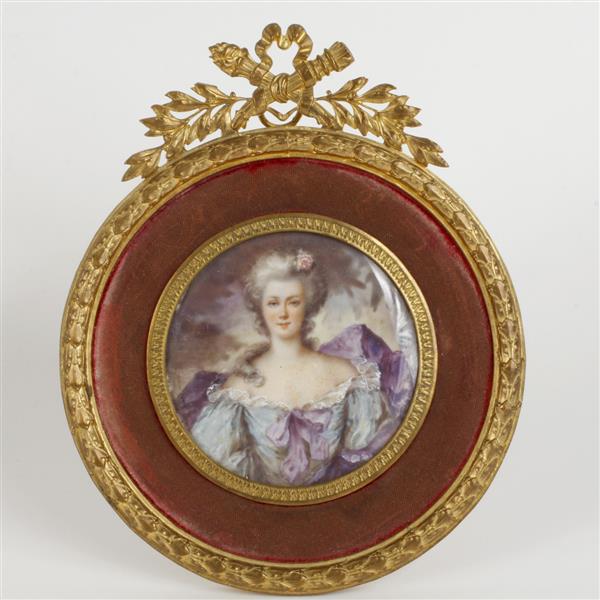 Appraisal: French portrait miniature on ivory of Marie de Bourbon in