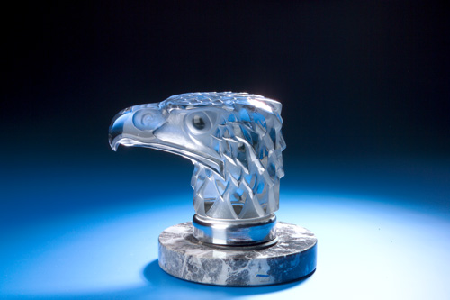 Appraisal: R LALIQUE Automobile hood ornament mascot Tete D'Aigle clear and