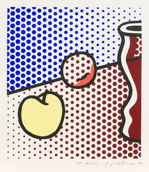 Appraisal: Roy Lichtenstein American - Still Life with Red Jar G