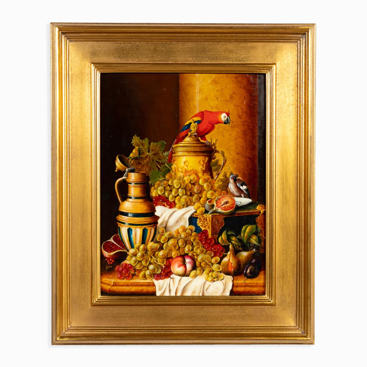 Appraisal: SIGNED STILL LIFE WITH PARROT IN THE DUTCH TASTE Signed