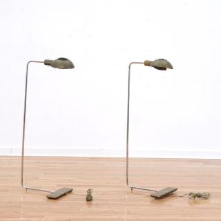 Appraisal: Pair Cedric Hartman brass and Lucite floor lamps Pair Cedric