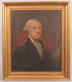 Appraisal: Jacob Eichholtz Oil Portrait of George Washington Rare and Important