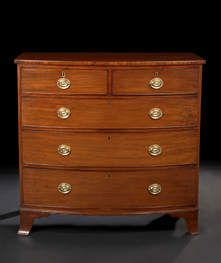 Appraisal: Regency-Style Mahogany Bowfront Chest fourth quarter th century the bowed