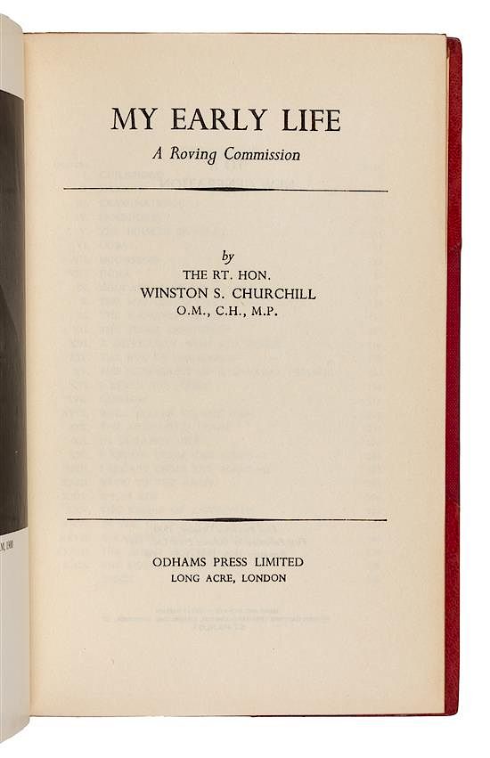 Appraisal: CHURCHILL Winston Spencer - My Early Life London Odhams Press