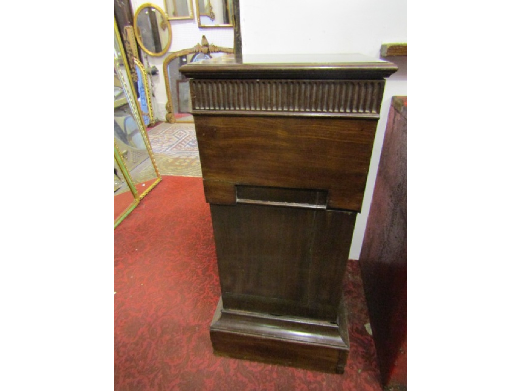 Appraisal: An Edwardian ice box fridge the free standing cabinet of