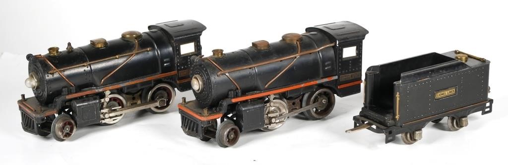 Appraisal: LIONEL PREWAR O GAUGE LOCOMOTIVES AND TENDERTwo - - Locomotive