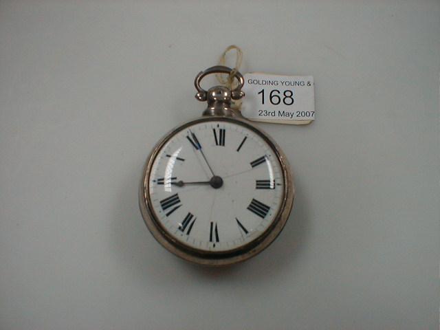 Appraisal: A George IV silver pair cased pocket watch by John