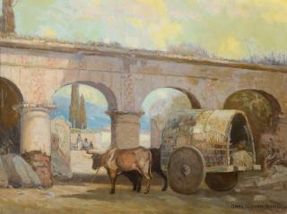 Appraisal: Carl Oscar Borg - Entering the Plazaoil on canvas inchessigned