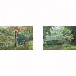 Appraisal: Charles Dawson Charles Dawson Illinois - Watercolors Pair