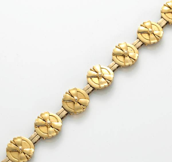 Appraisal: A k gold bracelet weighing approximately g length in