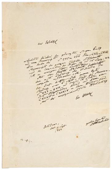 Appraisal: HUMBOLDT Alexander von Autograph letter signed A v Humboldt to