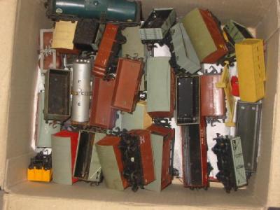 Appraisal: Thirty five Hornby Dublo goods trucks including Super Detail wagons