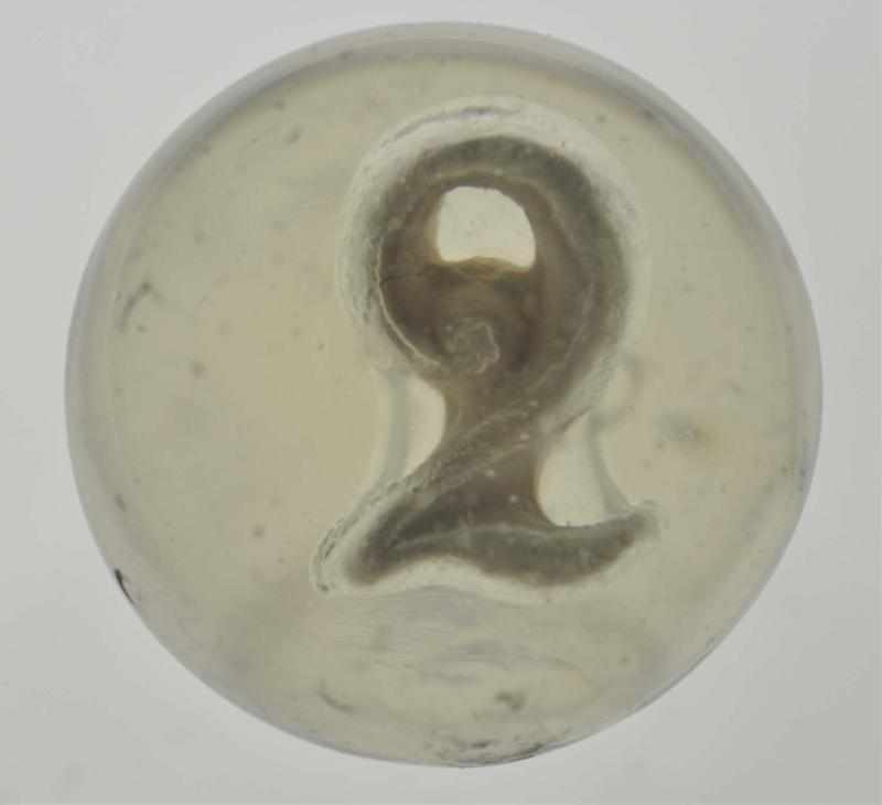 Appraisal: Number Sulphide Marble Description Nice number two figure slightly centered