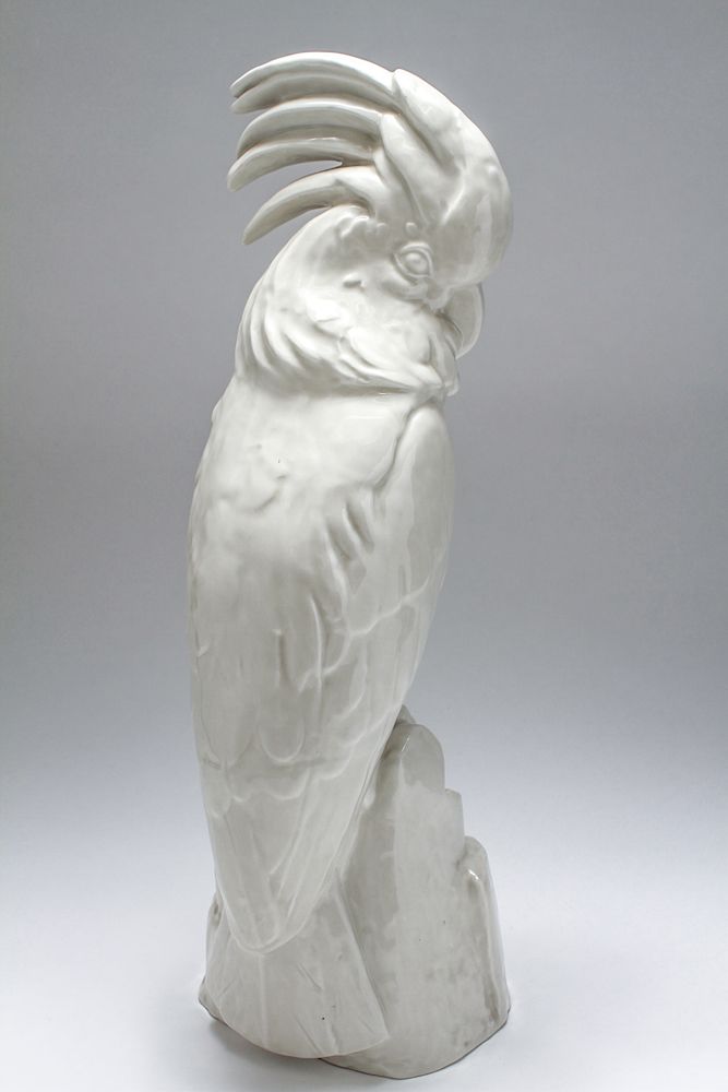 Appraisal: Edouard Sandoz for Haviland Porcelain Cockatoo Edouard Sandoz for Haviland