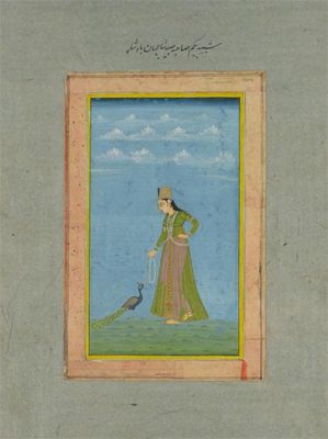 Appraisal: A miniature painting of a lady wearing a long flowing