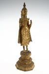 Appraisal: GILT BRONZE STATUE - Thai Altar Figure of Bodhisattva on