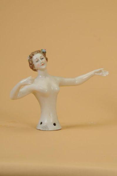 Appraisal: Half Doll Lady with Outstretched Arms Germany ca a fine