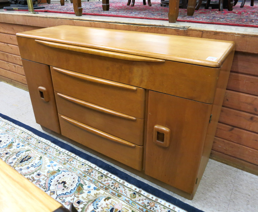 Appraisal: MID-CENTURY MODERN MAPLE CREDENZA Heywood-Wakefield Furniture Co M c -