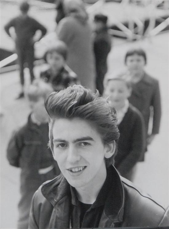 Appraisal: JURGEN VOLLMER EARLY PHOTOGRAPH OF GEORGE HARRISON Black and white