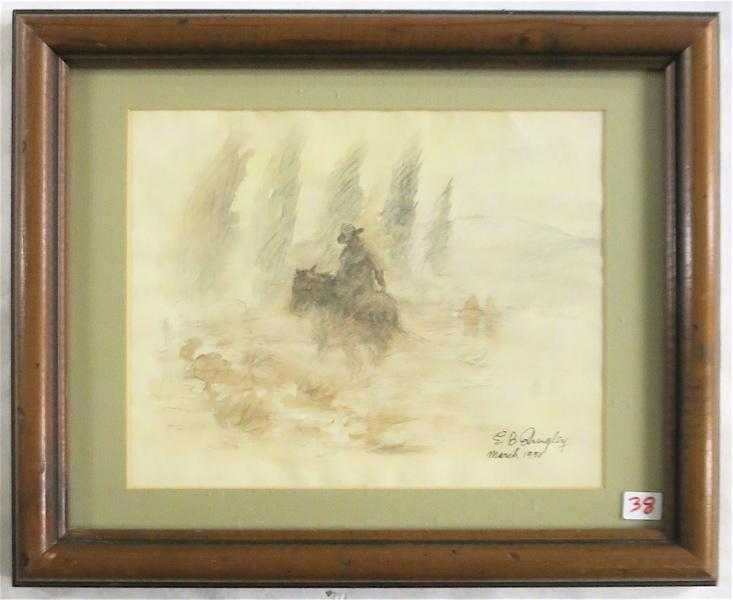 Appraisal: EDWARD B QUIGLEY WATERCOLOR AND PENCIL ON PAPER Oregon -