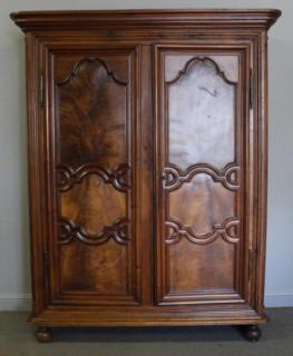 Appraisal: Antique Door Continental Armoire Raised o Bun Feet From a