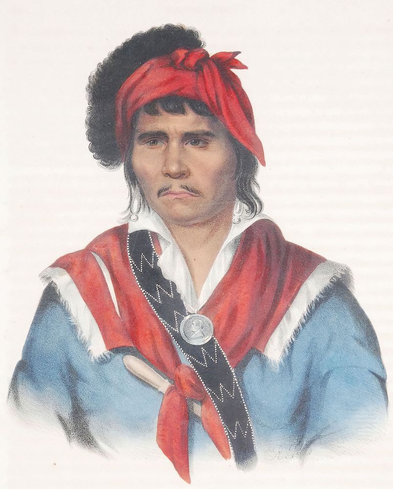 Appraisal: SEMINOLE CHIEF th C McKenney Hall Lithograph MCKENNEY Thomas L