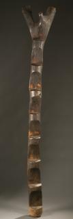 Appraisal: Dogon wooden ladder th th c Dogon multi figure house