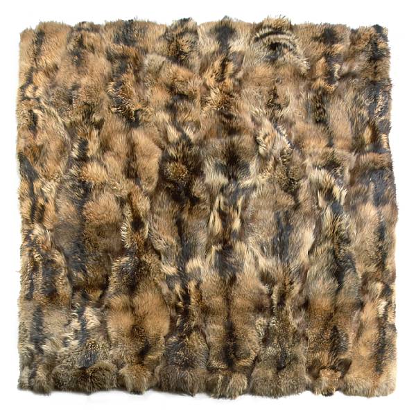 Appraisal: A wolf pelt blanket formerly the property of Steve and