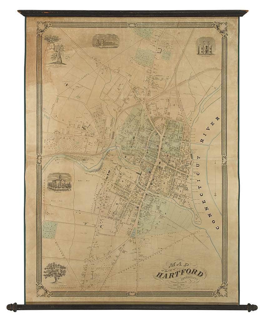 Appraisal: HARTFORD CT Smith Marcus Map of the City of Hartford