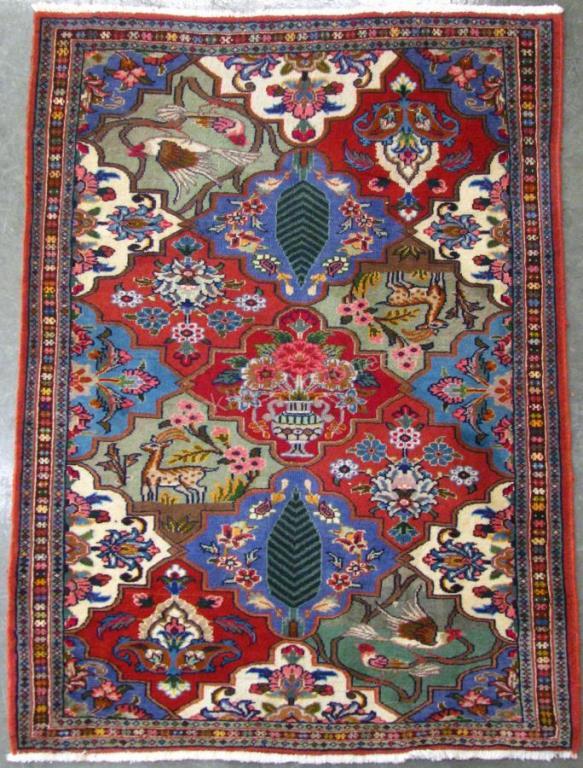 Appraisal: Handmade Oriental Area Rug Bahktiari design multicolored figural and floral