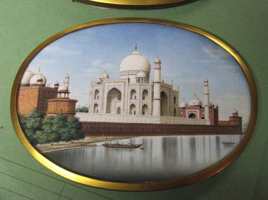 Appraisal: A PAIR OF OVAL INDIAN MINIATURES ON IVORY the Taj