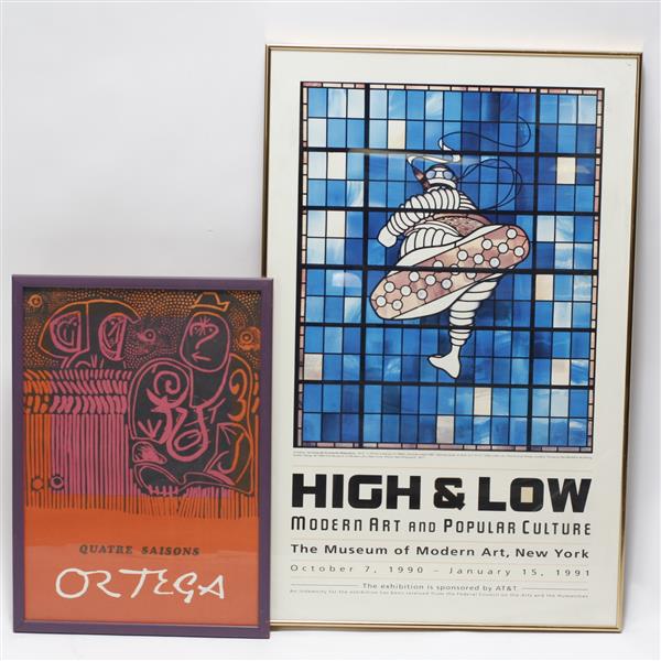 Appraisal: Pair of Vintage Modern Art Lithograph Posters Including High and