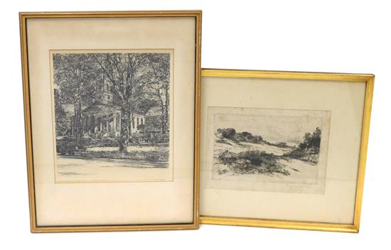 Appraisal: Haden and Kappel two etchings Sir Francis Seymour Haden English