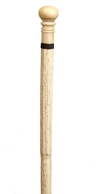 Appraisal: Nautical Scrimshaw Whalebone Cane- Exclusive on Bidsquare Nautical Scrimshaw Whalebone