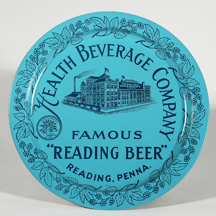 Appraisal: Reading Beer Health Beverage Factory PROHIBITION Tray MINTYReference n aBrewery