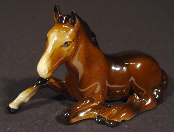 Appraisal: Hand painted Beswick brown resting foal impressed factory mark and