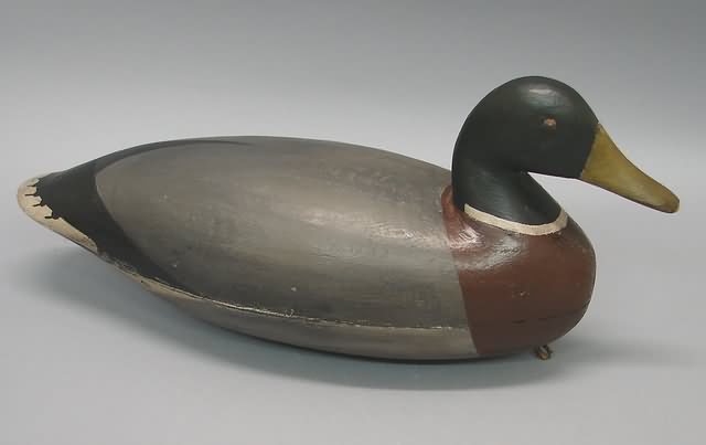 Appraisal: Hollow mallard decoy in gunning repaint marked Ellis Parker approximately