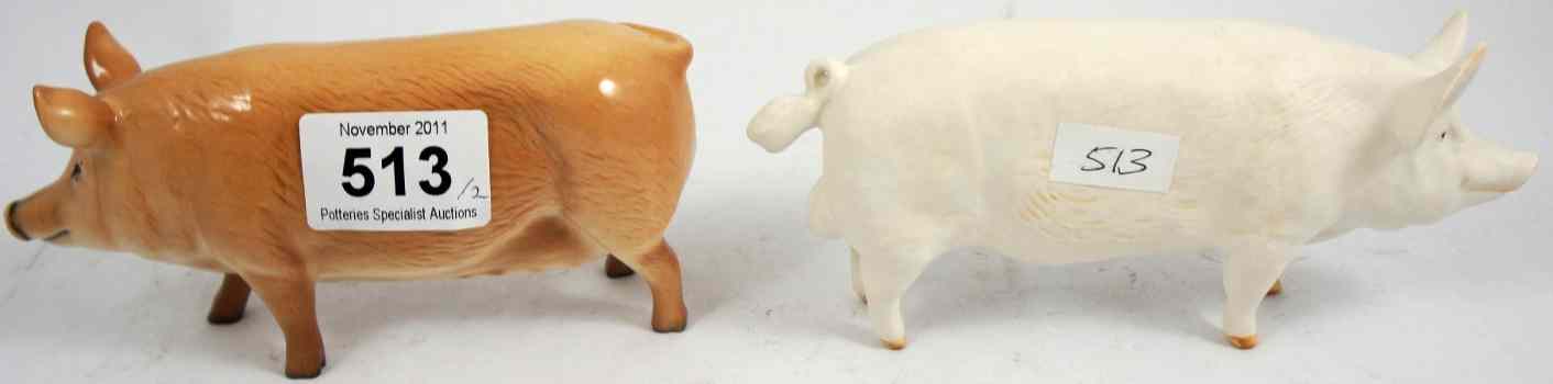 Appraisal: Beswick Boar White Matt and Royal Doulton Tamworth Pig